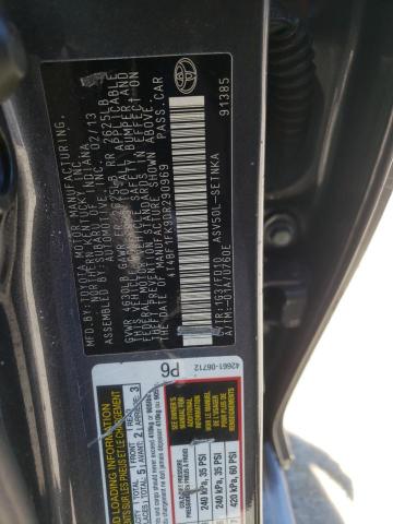 Photo 10 from auction – 2013 TOYOTA CAMRY L with VIN 4T4BF1FK9DR290969