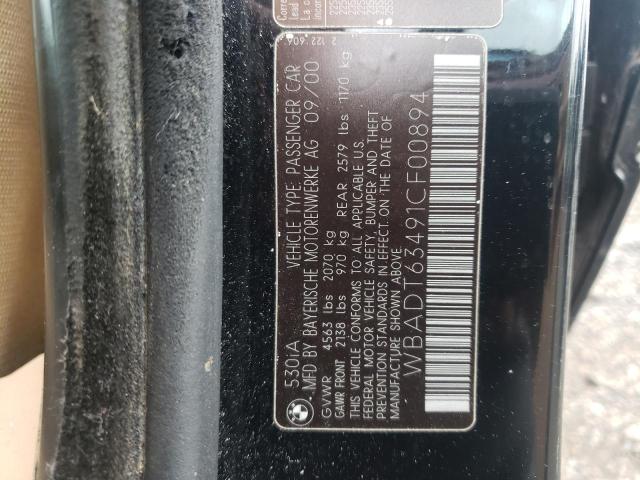 Photo 10 from auction – 2001 BMW 530 I AUTO with VIN WBADT63491CF00894