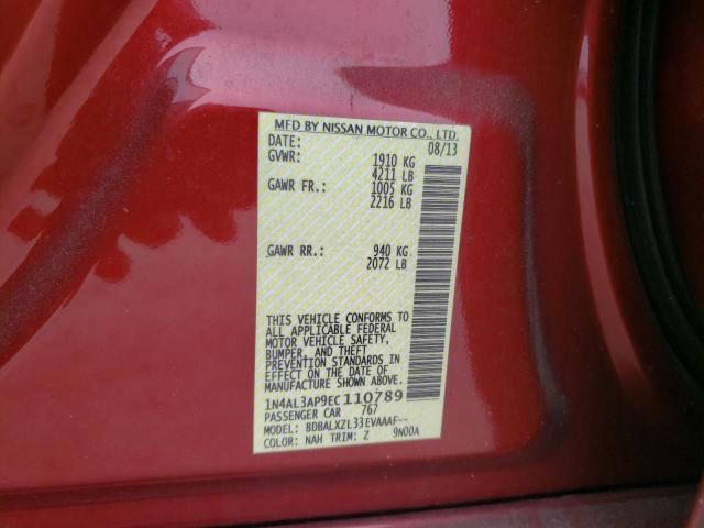 Photo 10 from auction – 2014 NISSAN ALTIMA 2.5 with VIN 1N4AL3AP9EC110789