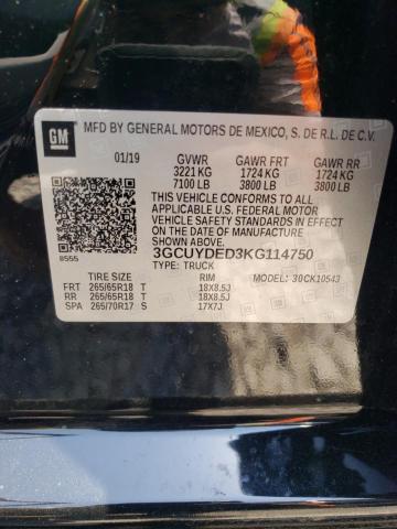 Photo 10 from auction – 2019 CHEVROLET SILVERADO with VIN 3GCUYDED3KG114750