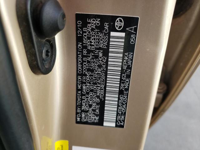 Photo 10 from auction – 2011 TOYOTA COROLLA BA with VIN JTDBU4EE5B9124742