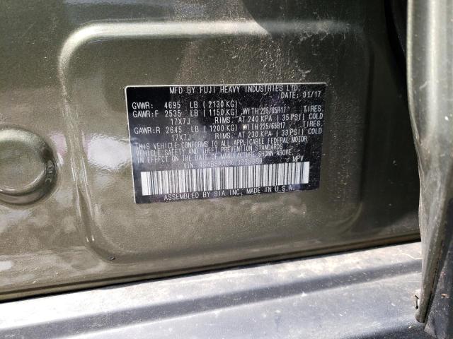 Photo 10 from auction – 2017 SUBARU OUTBACK 2. with VIN 4S4BSAACXH3335399