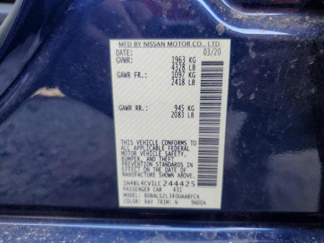 Photo 10 from auction – 2020 NISSAN ALTIMA SR with VIN 1N4BL4CV1LC244425