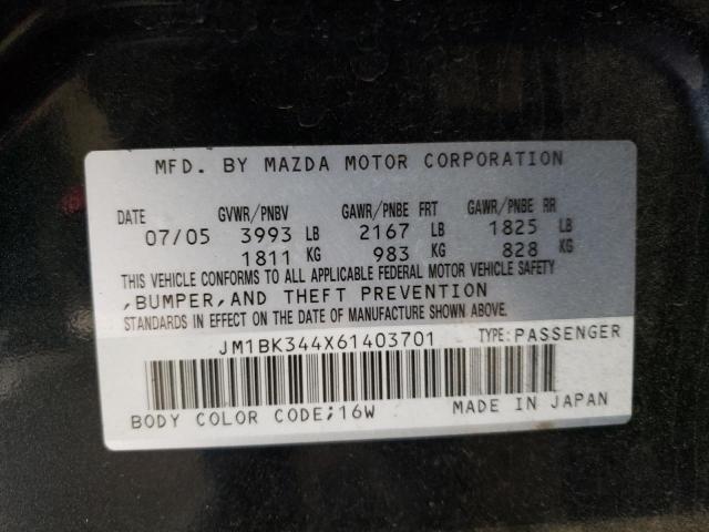 Photo 10 from auction – 2006 MAZDA 3 HATCHBAC with VIN JM1BK344X61403701