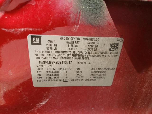 Photo 10 from auction – 2013 CHEVROLET EQUINOX LT with VIN 1GNFLGEK2DZ113817