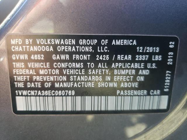 Photo 10 from auction – 2014 VOLKSWAGEN PASSAT SEL with VIN 1VWCN7A36EC060769