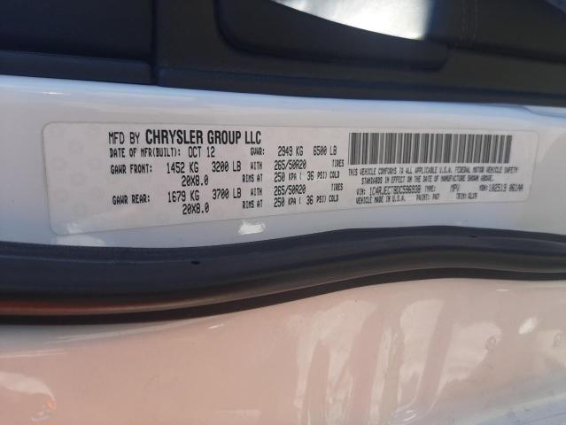 Photo 10 from auction – 2013 JEEP GRAND CHER with VIN 1C4RJECT8DC596938