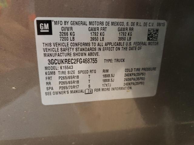 Photo 10 from auction – 2015 CHEVROLET SILVERADO with VIN 3GCUKREC2FG468755