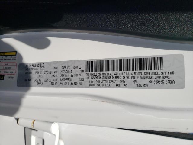 Photo 10 from auction – 2017 JEEP WRANGLER U with VIN 1C4HJWEG6HL675631