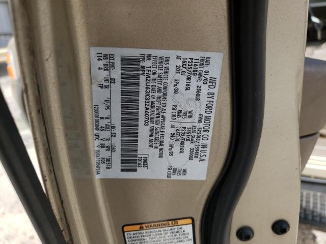 Photo 10 from auction – 2003 FORD EXPLORER X with VIN 1FMZU63K33ZA60703
