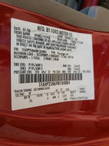Photo 10 from auction – 2009 FORD FOCUS SE with VIN 1FAHP35N69W104884