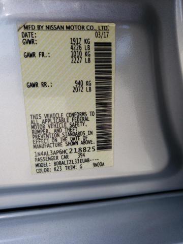 Photo 10 from auction – 2017 NISSAN ALTIMA 2.5 with VIN 1N4AL3AP6HC218825