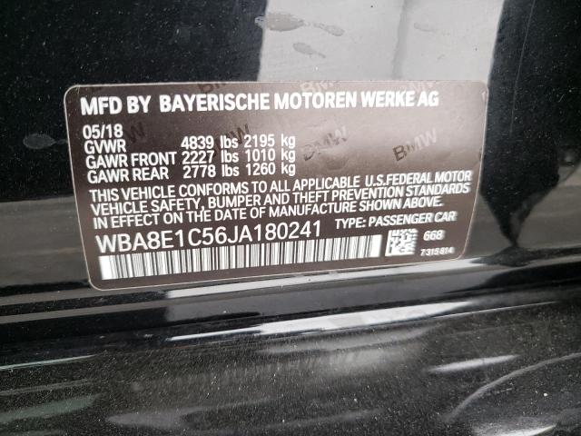 Photo 10 from auction – 2018 BMW 330E with VIN WBA8E1C56JA180241