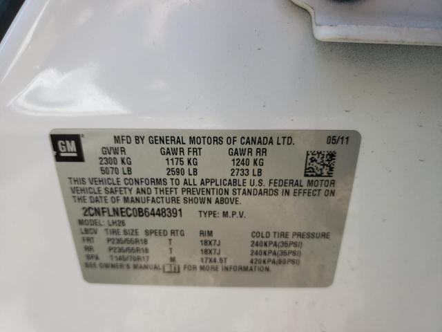 Photo 10 from auction – 2011 CHEVROLET EQUINOX LT with VIN 2CNFLNEC0B6448391