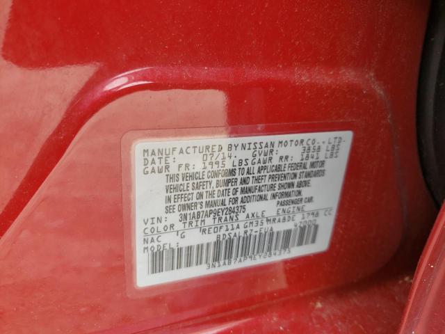 Photo 10 from auction – 2014 NISSAN SENTRA S with VIN 3N1AB7AP9EY284375