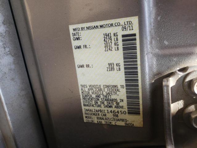 Photo 10 from auction – 2012 NISSAN ALTIMA BAS with VIN 1N4AL2AP8CC146450