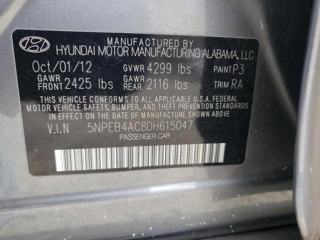 Photo 10 from auction – 2013 HYUNDAI SONATA GLS with VIN 5NPEB4AC8DH615047