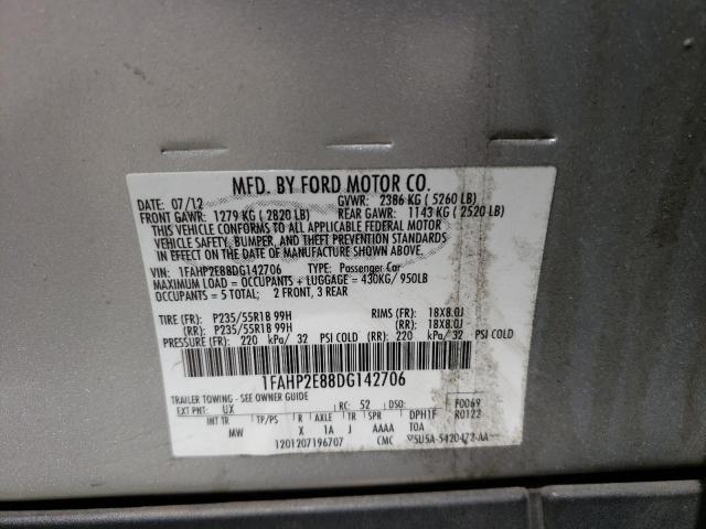 Foto 10 de la subasta – 2013 FORD TAURUS SEL con VIN 1FAHP2E88DG142706