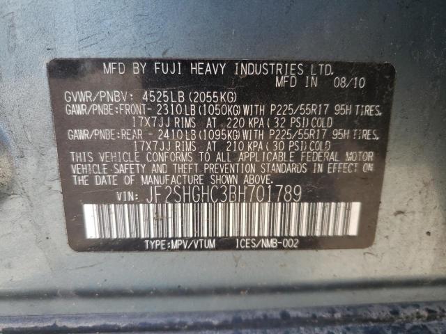 Photo 10 from auction – 2011 SUBARU FORESTER T with VIN JF2SHGHC3BH701789