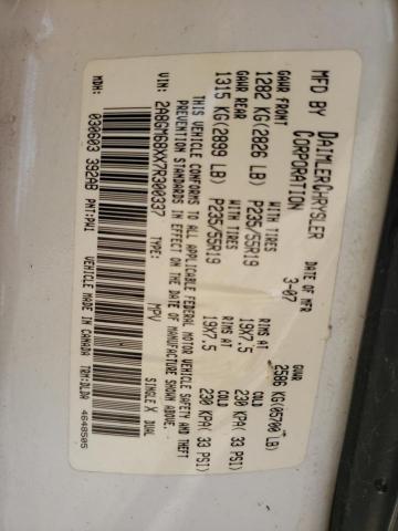 Photo 10 from auction – 2007 CHRYSLER PACIFICA T with VIN 2A8GM68XX7R300337
