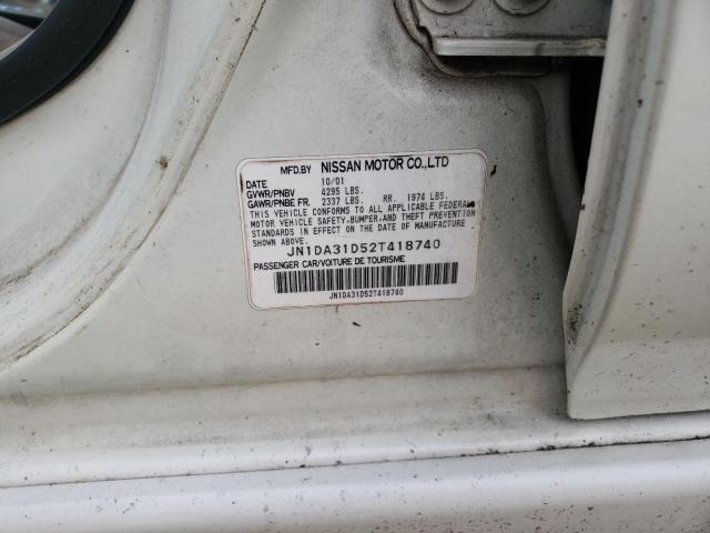 Photo 10 from auction – 2002 NISSAN MAXIMA GLE with VIN JN1DA31D52T418740
