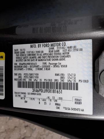 Photo 10 from auction – 2014 FORD FUSION SE with VIN 3FA6P0LU9ER181651