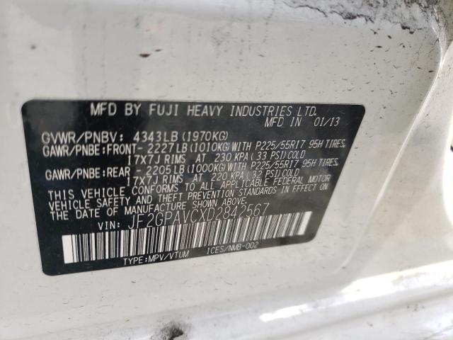 Photo 10 from auction – 2013 SUBARU XV CROSSTR with VIN JF2GPAVCXD2842567