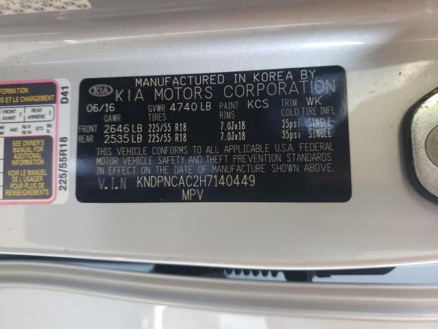 Photo 10 from auction – 2017 KIA SPORTAGE E with VIN KNDPNCAC2H7140449
