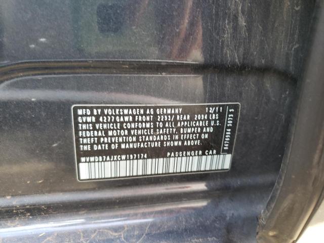 Photo 10 from auction – 2012 VOLKSWAGEN GOLF with VIN WVWDB7AJXCW197174