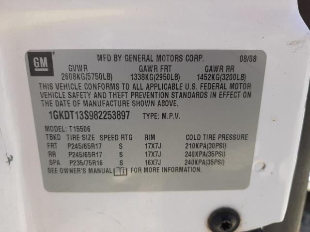 Photo 10 from auction – 2008 GMC ENVOY with VIN 1GKDT13S982253897