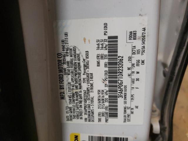 Photo 10 from auction – 2013 FORD FUSION S with VIN 3FA6P0G71DR232062