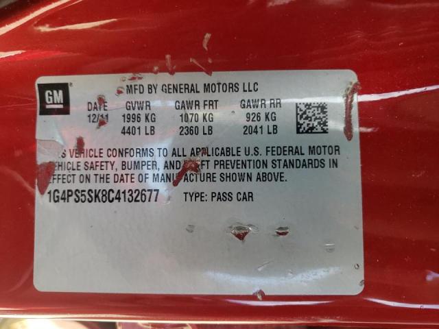 Photo 10 from auction – 2012 BUICK VERANO with VIN 1G4PS5SK8C4132677