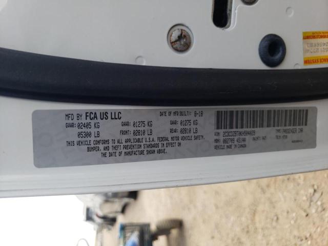 Photo 10 from auction – 2019 DODGE CHALLENGER with VIN 2C3CDZBT0KH504029