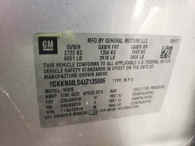 Photo 10 from auction – 2018 GMC ACADIA SLT with VIN 1GKKNMLS4JZ135806