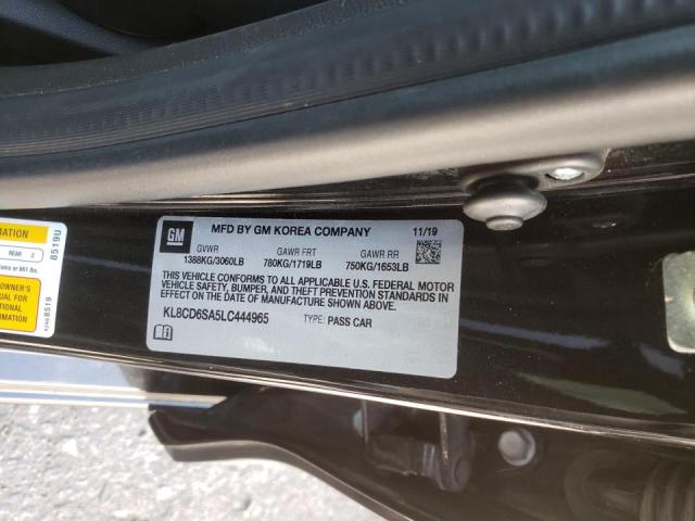 Photo 10 from auction – 2020 CHEVROLET SPARK 1LT with VIN KL8CD6SA5LC444965
