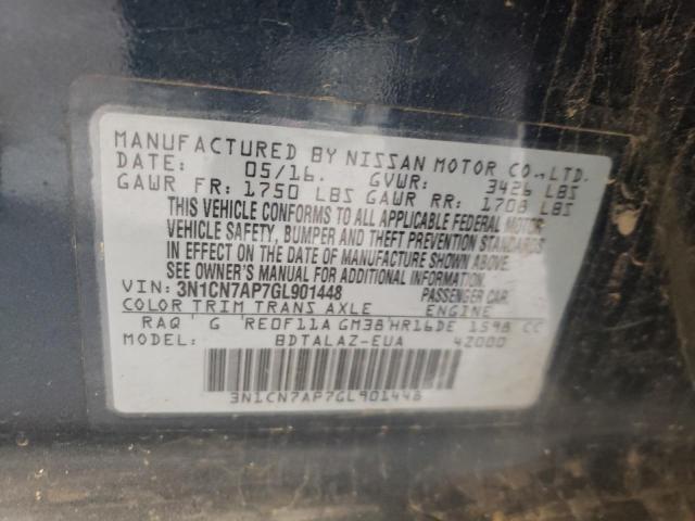 Photo 10 from auction – 2016 NISSAN VERSA S with VIN 3N1CN7AP7GL901448