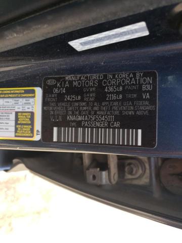 Photo 10 from auction – 2015 KIA OPTIMA LX with VIN KNAGM4A75F5545111