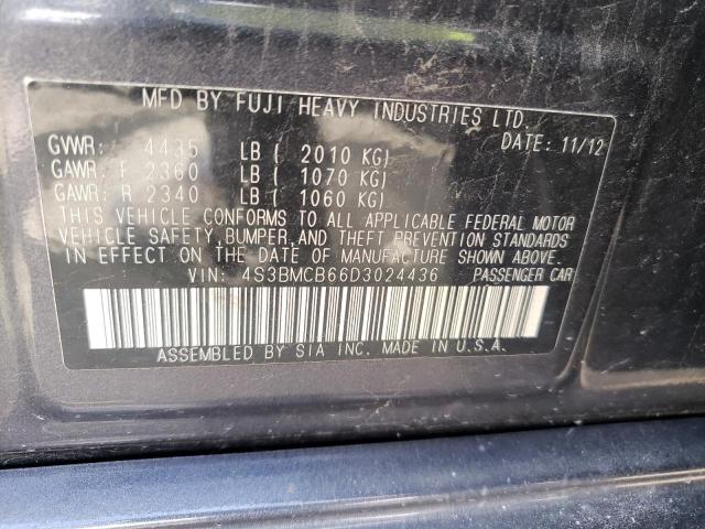 Photo 10 from auction – 2013 SUBARU LEGACY 2.5 with VIN 4S3BMCB66D3024436
