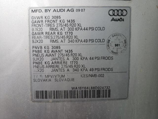 Photo 10 from auction – 2008 AUDI Q7 3.6 QUA with VIN WA1BY64L68D024732