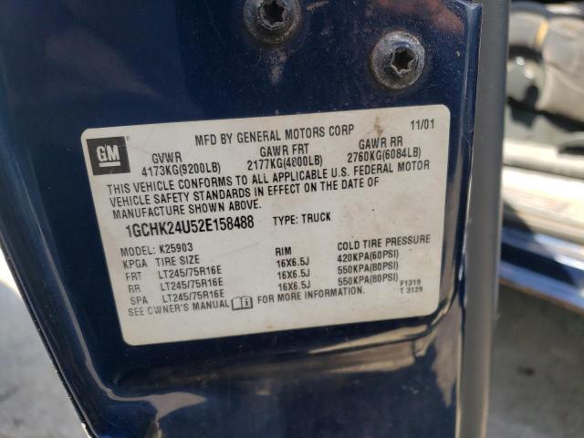Photo 10 from auction – 2002 CHEVROLET 2D with VIN 1GCHK24U52E158488