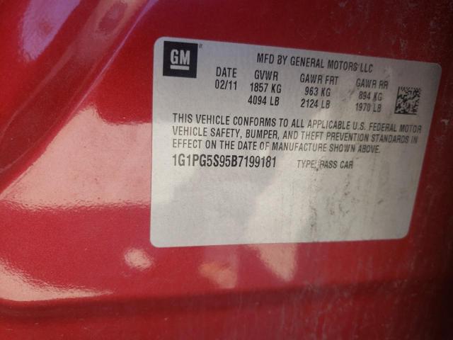 Photo 10 from auction – 2011 CHEVROLET CRUZE LT with VIN 1G1PG5S95B7199181