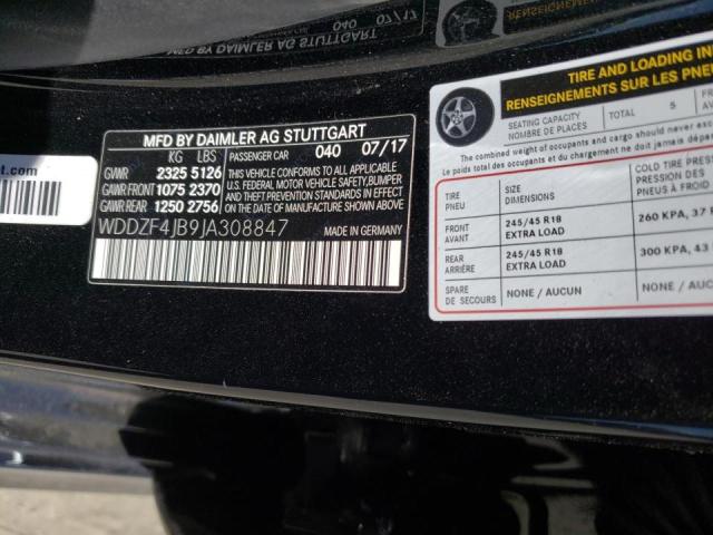 Photo 10 from auction – 2018 MERCEDES-BENZ E 300 with VIN WDDZF4JB9JA308847
