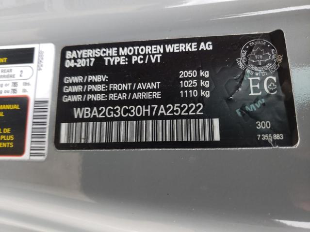 Photo 10 from auction – 2017 BMW M240XI with VIN WBA2G3C30H7A25222