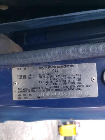 Photo 10 from auction – 1983 TOYOTA PICKUP 1/2 with VIN JT4RN44R0D1136010