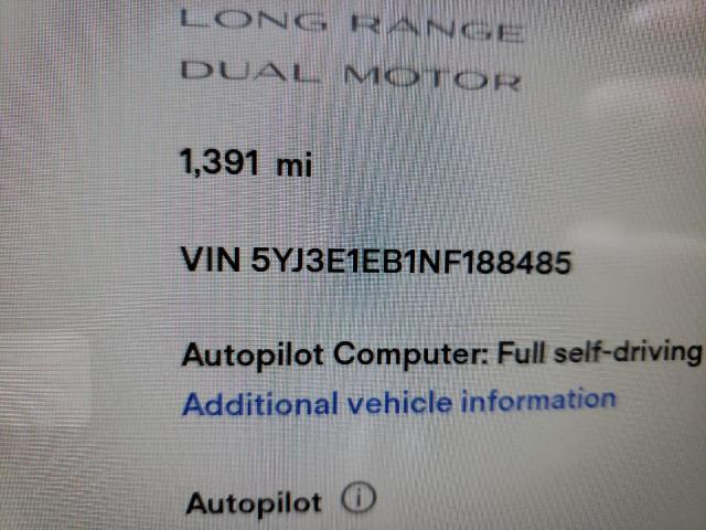 Photo 10 from auction – 2022 TESLA MODEL 3 with VIN 5YJ3E1EB1NF188485