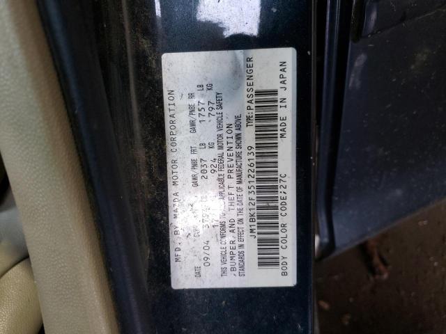 Photo 10 from auction – 2005 MAZDA 3 I with VIN JM1BK12F351226139