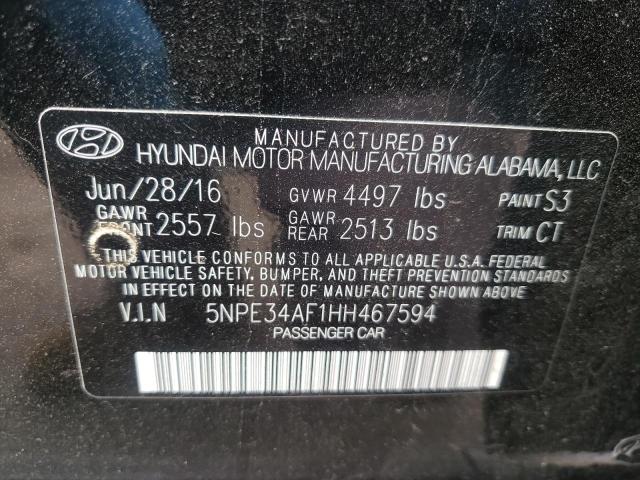 Photo 10 from auction – 2017 HYUNDAI SONATA with VIN 5NPE34AF1HH467594