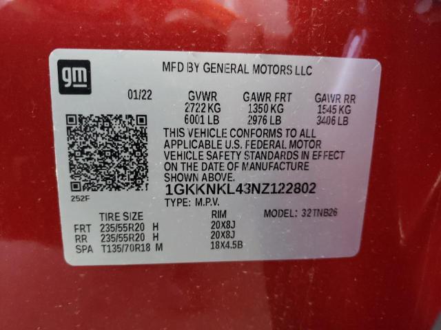Photo 10 from auction – 2022 GMC ACADIA SLE with VIN 1GKKNKL43NZ122802