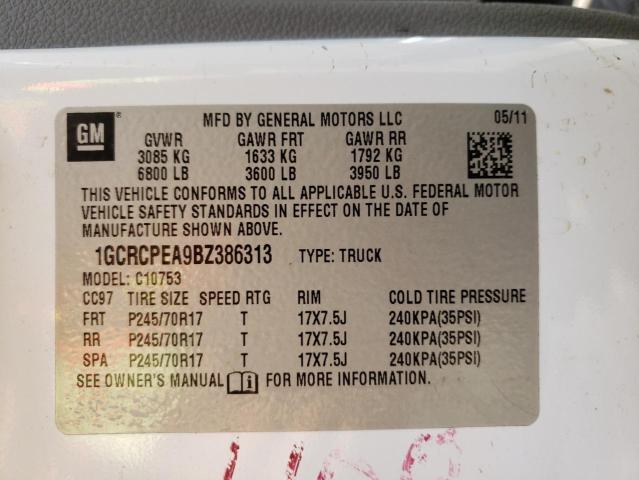 Photo 10 from auction – 2011 CHEVROLET SILVERADO with VIN 1GCRCPEA9BZ386313