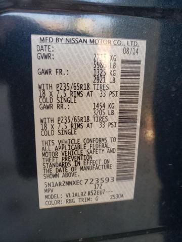 Photo 10 from auction – 2014 NISSAN PATHFINDER with VIN 5N1AR2MNXEC723593